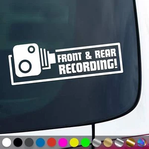 Adesivo Dash Cam registrazione video anteriore posteriore fotocamera sticker auto idea regalo - Foto 1 di 6