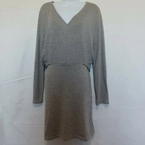 Vestido para mujer Shein manga larga cuello en V gris atado talla: extra grande  - Imagen 1 de 9