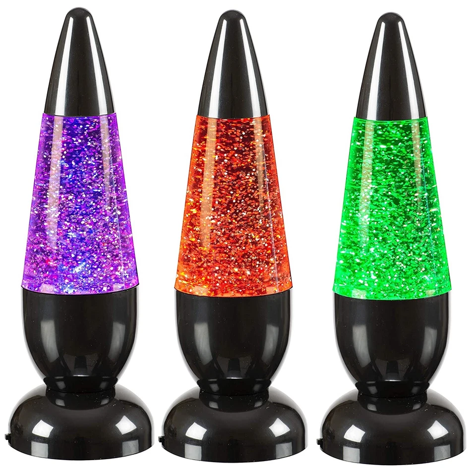 Glitter Light Multi Colour Changing Liquid Filled Desk Lava Lamp Style With USB