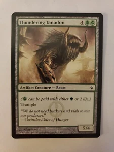 MTG Magic The Gathering Card Thundering Tanadon Artifact Creature Beast Phyrexia - Picture 1 of 2