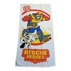 Vtg Rescue Heroes Billy Blazes Firefighter Dalmatian Dog Beach Bath Towel NOS