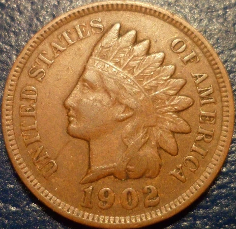 VF 1902 Indian Head Cent nice original collector grade coin problem free choice Cover