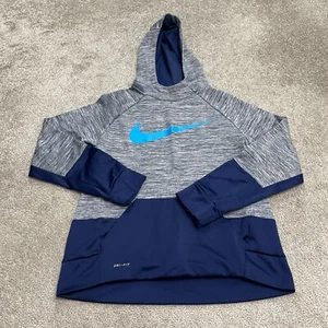 Nike Dri-Fit Hoodie Sweatshirt Boys XL Purple Gray Active Pullover Casual School - Picture 1 of 13