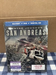 SAN ANDREAS Steelbook Blu-ray TARGET EXCLUSIVE 2017 NEW & FACTORY SEALED - Picture 1 of 6