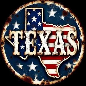 Texas Sign Aluminum 8x12 Vintage Inspired Tin Garage Man cave Retro - Picture 1 of 1