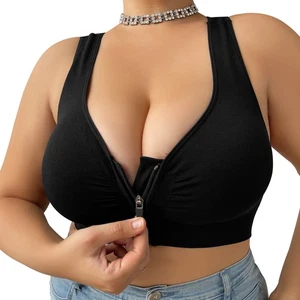 Übergröße Damen Sports BH ohne Bügel Push Up Bra Fitness Unterwäsche XL-4XL - Bild 1 von 13