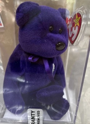 博物馆质量 罕见 小豆豆娃 熊 戴安娜王妃 PVC 无空间 正品证书 — 第 1/3 张图片