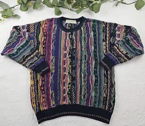 Suéter Tejido 3D Estilo Coogi De Colección John Ashford Italia Talla XL Multicolor - Imagen 1 de 10