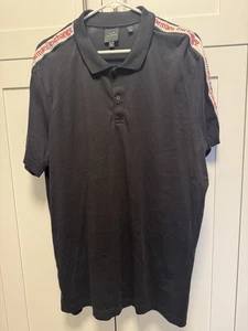 Armani Exchange A|X Shirt Men's Size XXL Black Short Sleeve Polo Logo 2XL EUC - Picture 1 of 5