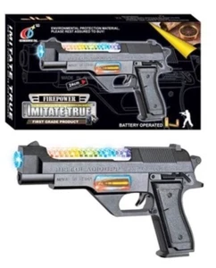 Mini pistola de juguete para niños con música y efecto de sonido segura para niños fiesta al aire libre Reino Unido - Imagen 1 de 7
