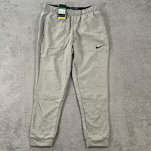 Nike Pants Men’s XL Joggers Light Grey DRI-FIT Training Tapered Standard Fit