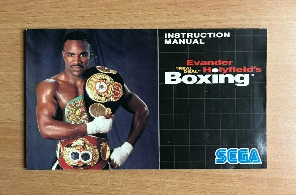 EVANDER HOLYFIELD'S REAL DEAL BOXING - Sega Instruction Manual - Image 1 of 1