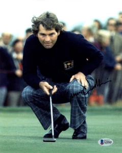 LANNY WADKINS SIGNED AUTOGRAPHED 8x10 PHOTO CELEBRATED GOLF LEGEND BECKETT BAS - Picture 1 of 2