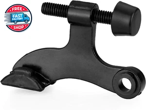 12 Pack Hinge Pin Black Door Stops -Heavy Duty Adjustable Door Stopper 2 - Picture 1 of 12