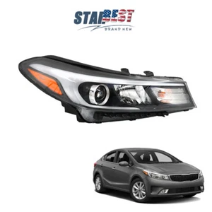 Proyector de faros halógenos negros para Kia Forte 2017 2018 lado derecho derecho sin LED - Imagen 1 de 11