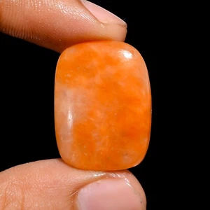 21.00 Cts Genuine Orange Calcite Loose Gemstone Radiant Cabochon 25X19X5 mm - Picture 1 of 6
