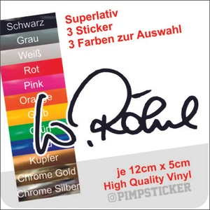 W. Röhrl Unterschrift Tuning Styling / Glanz Folie Fun Aufkleber Legende Röhrl - Bild 1 von 5