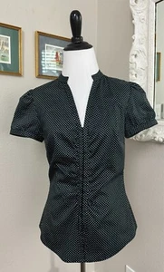 Club Monaco gepunktete Bluse schwarz & weiß - Medium - Bild 1 von 12