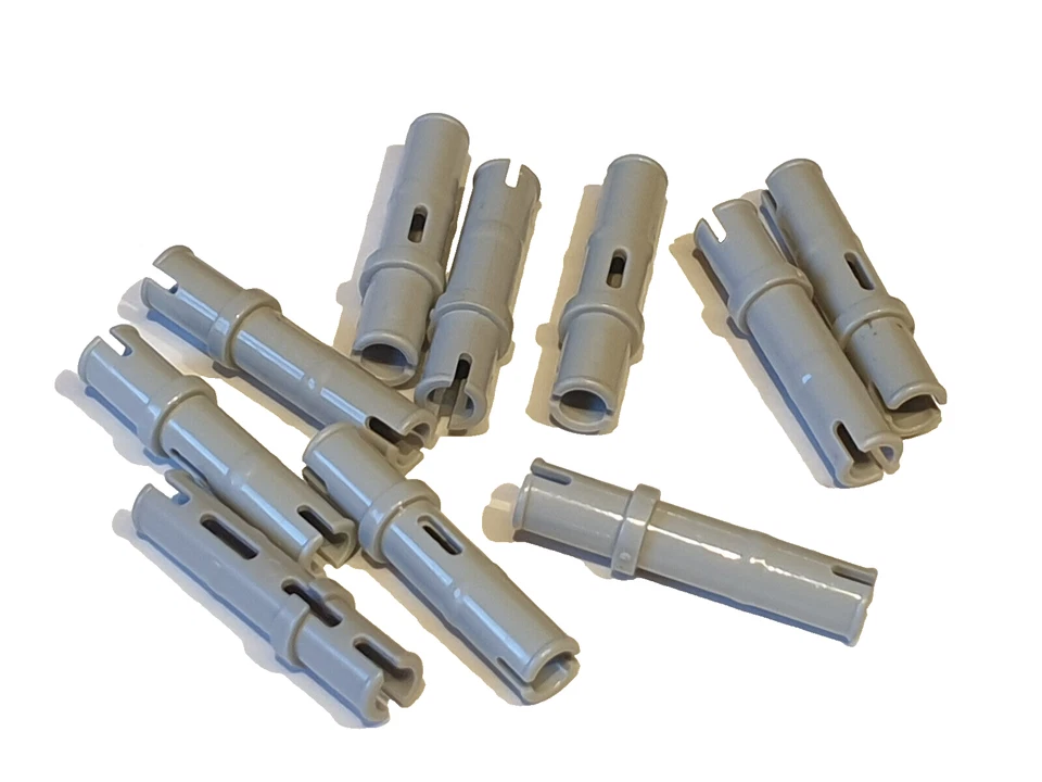 Lego Technic 10x Pins Verbinder hell Grau 3L #32556 - Bild 1 von 1