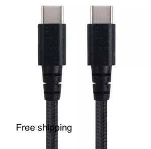Tech & Go 6 ft. Black Braided USB Patch Cable for USB-C to USB-C - Picture 1 of 3