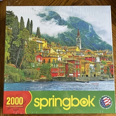 Springbok Mediterranean Waterfront 2000 Piece Jigsaw Puzzle 1JIG20494 SEALED NOS - Image 1 of 4