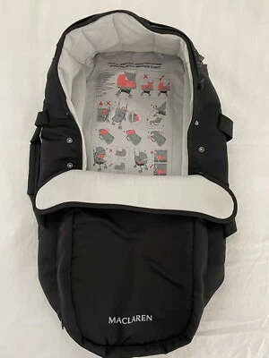 MacLaren Bassinet Carrycot Stroller Attachment Black Color With Grey Inner Shell - image 1 of 4