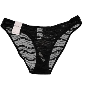 NWT CALVIN KLEIN Bikini Pantie Sz S-L Black Lace - Picture 1 of 8