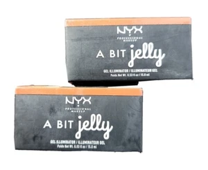 2x NYX A Bit Jelly Gel Illuminator Highlighter Water Based BRONZE 0.53oz - Picture 1 of 4