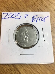 2005 P Jefferson Nickel Strike Through Grease Error (P) Reverse Strike. - Picture 1 of 4