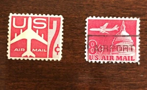 US Air Mail Stamps 1950s-1960s 7 Cent 8 Cent US - Picture 1 of 6