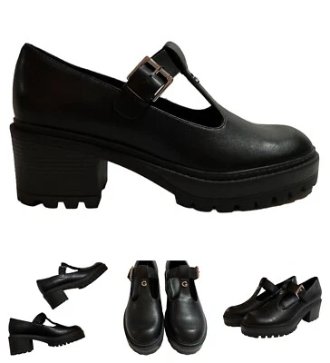 GBG Los Angeles Chunky Platform Mary Jane Shoes Womens Sz 11 Black Pleather NEW - Image 1 of 4