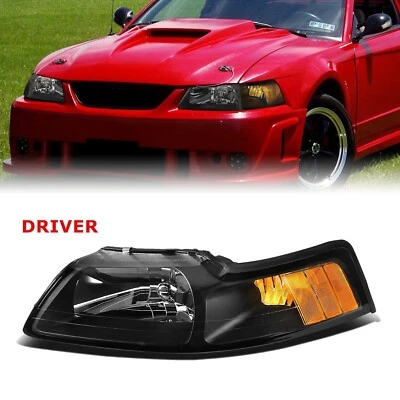 Faro delantero izquierdo conductor para Ford Mustang 1999-2003 2004 parachoques transparente Foto 1 de 4