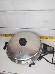 Vintage Saladmaster elektrische Pfanne 7817 Edelstahl Retro nicht getestet - Bild 1 von 9