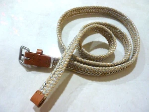 J.Crew BEIGE Braided Cotton Skinny Belt Womens SIZE 38'' - Picture 1 of 3
