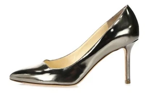 Marvin K Womens Platinum Gray Patent Leather Pointy Toe Pumps Heels Size 8.5 - Picture 1 of 7