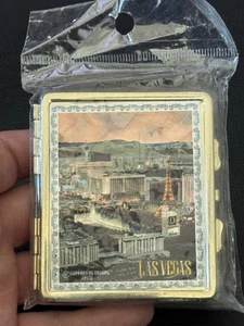 Vintage LAS VEGAS Nevada Strip Gold Souvenir Cigarette Case - New/Sealed - Picture 1 of 6