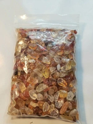 Tumbled Citrine Quartz Beading Chips 5 Oz Bag  - Image 1 of 3