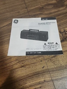 GE 3-5665 Transportable Stereo Manual - Picture 1 of 3