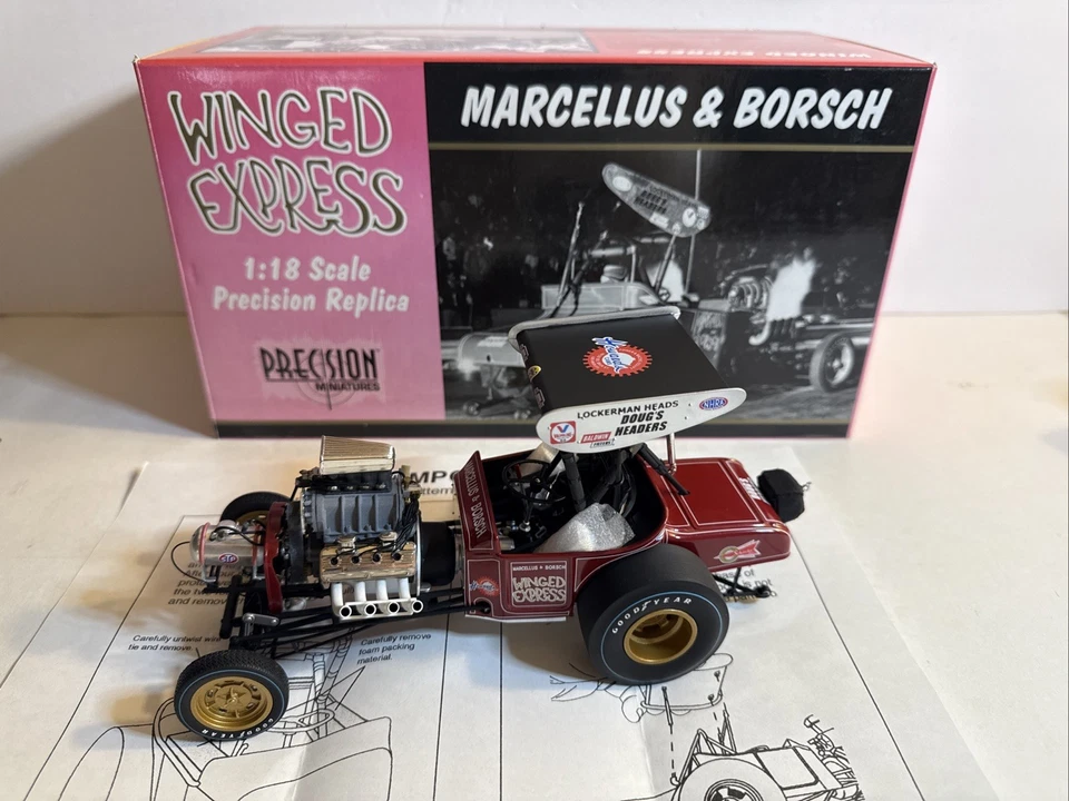 Precision Miniatures Marcellus & Borsch Winged Express 1:18 NHRA Race Dragster - Image 1 of 4
