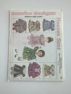 Vtg Sunset Designs Heaven Sent Infant Dress Pattern 290 Preemie To 18 Month UC - Image 1 of 3