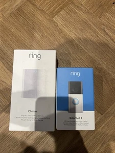 RING VIDEO DOORBELL 4 FULL HD 1080P WITH CHIME - Picture 1 of 2