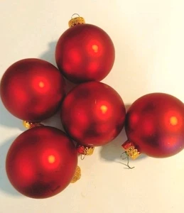 15 rote Glaskugel Ornamente, - Bild 1 von 3