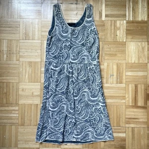 Peruvian Connection Knit Dress Women’s Large Blue Waves Ocean Crochet - Picture 1 of 8