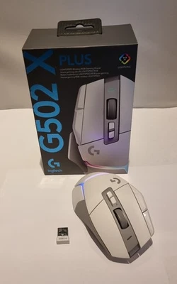 Logitech G502 X PLUS Gaming-Maus WEIß - Kabellos mit LIGHTFORCE, RGB & HERO 25K - Bild 1 von 4