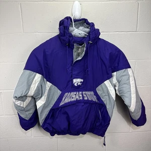 Vintage Starter Jacke 90s Kansas State Wildcats Herren XL Pullover 1/2 Zip - Bild 1 von 19