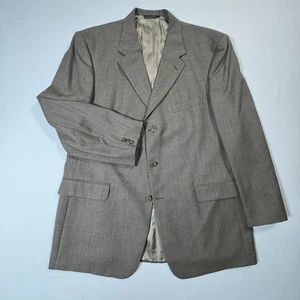 Brooks 346 Herren 46 L Grau 3-Knopf Kammgarn Wolle Blazer Sport Mantel Classic Fit - Bild 1 von 11