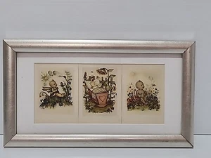 Vintage Hummel Baby Cards Set of 3 Framed & Glazed #'s 75217521 7518 7520 - Picture 1 of 8
