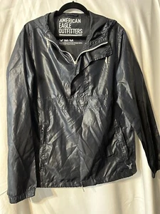 American Eagle Nylon Windbreaker Hoodie Pullover Size M (J18) - Picture 1 of 5