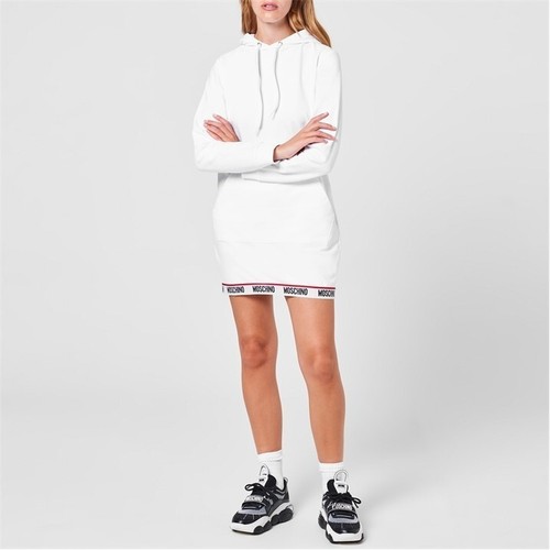 Felpa con cappuccio Moschino abito bianco taglia XL prezzo speciale £210