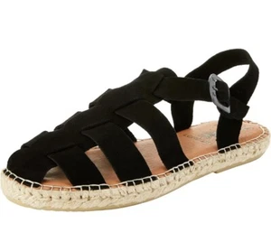Fly London Such527fly espadrilles - Suede Colour Black Uk Size 8 Eu 42 #369 - Picture 1 of 17